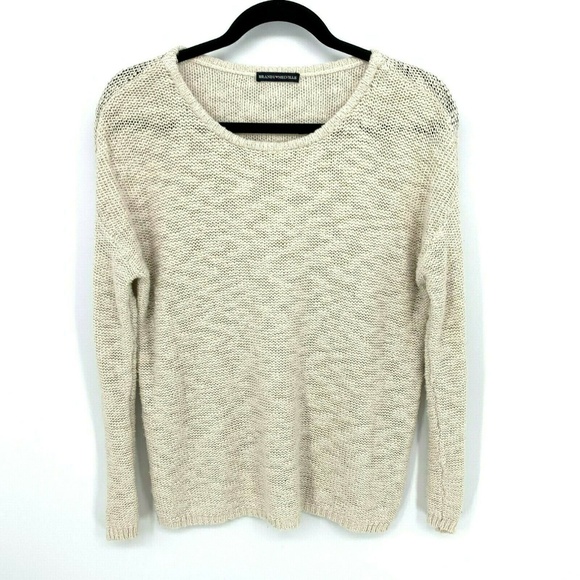 Brandy Melville Sweaters - Brandy Melville Beige Loose Knit Pullover Sweater